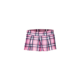 Mini-jupe plissée rose style ecossais 